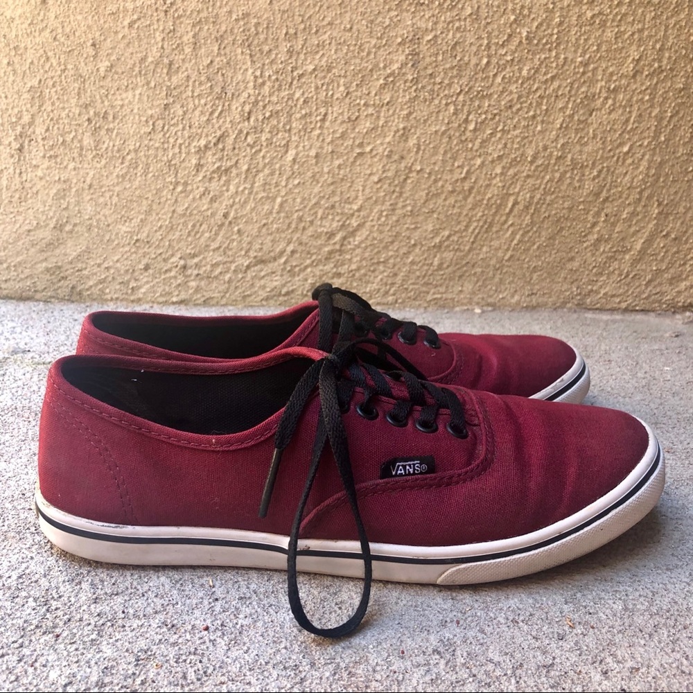 Unisex Maroon Low Top Vans